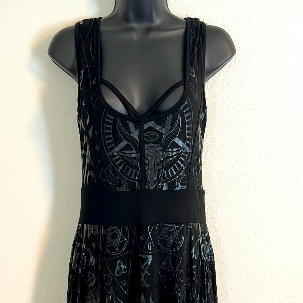 Killstar black pagan witchy skater dress - Med